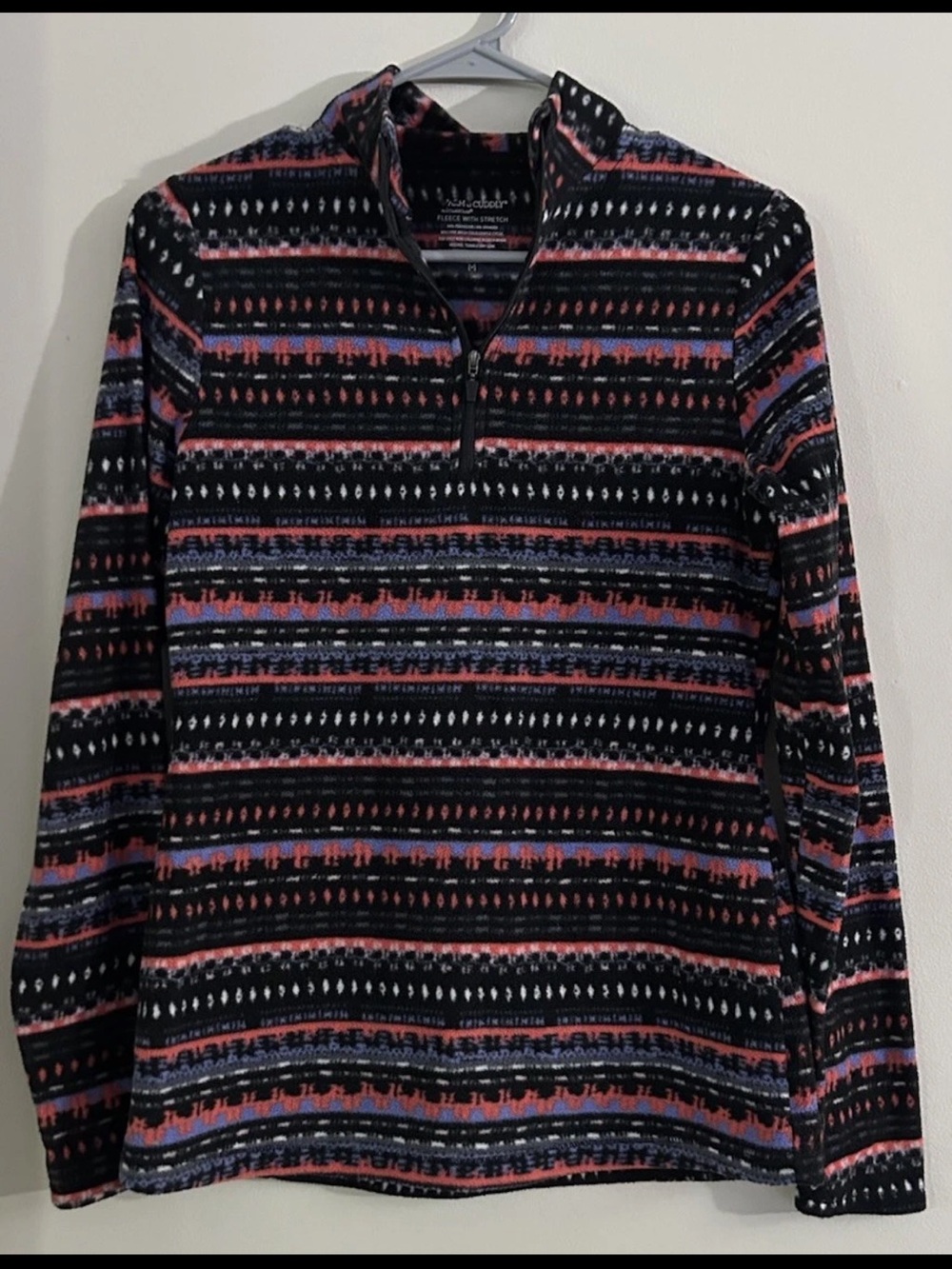 Cuddl Duds 1/4 Zip Pullover Fleece Sweater Women’s Medium So Soft Thumb Holes